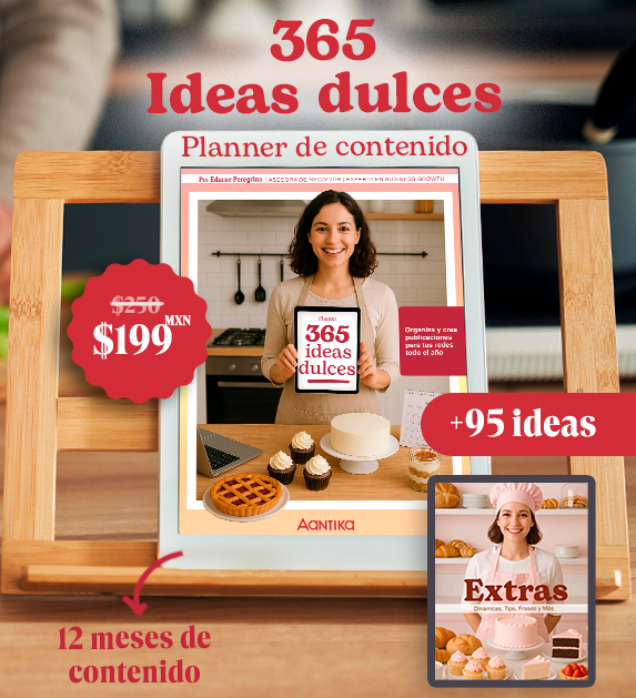 365 Ideas Dulces Planner Anual de Contenido para Pastelerías