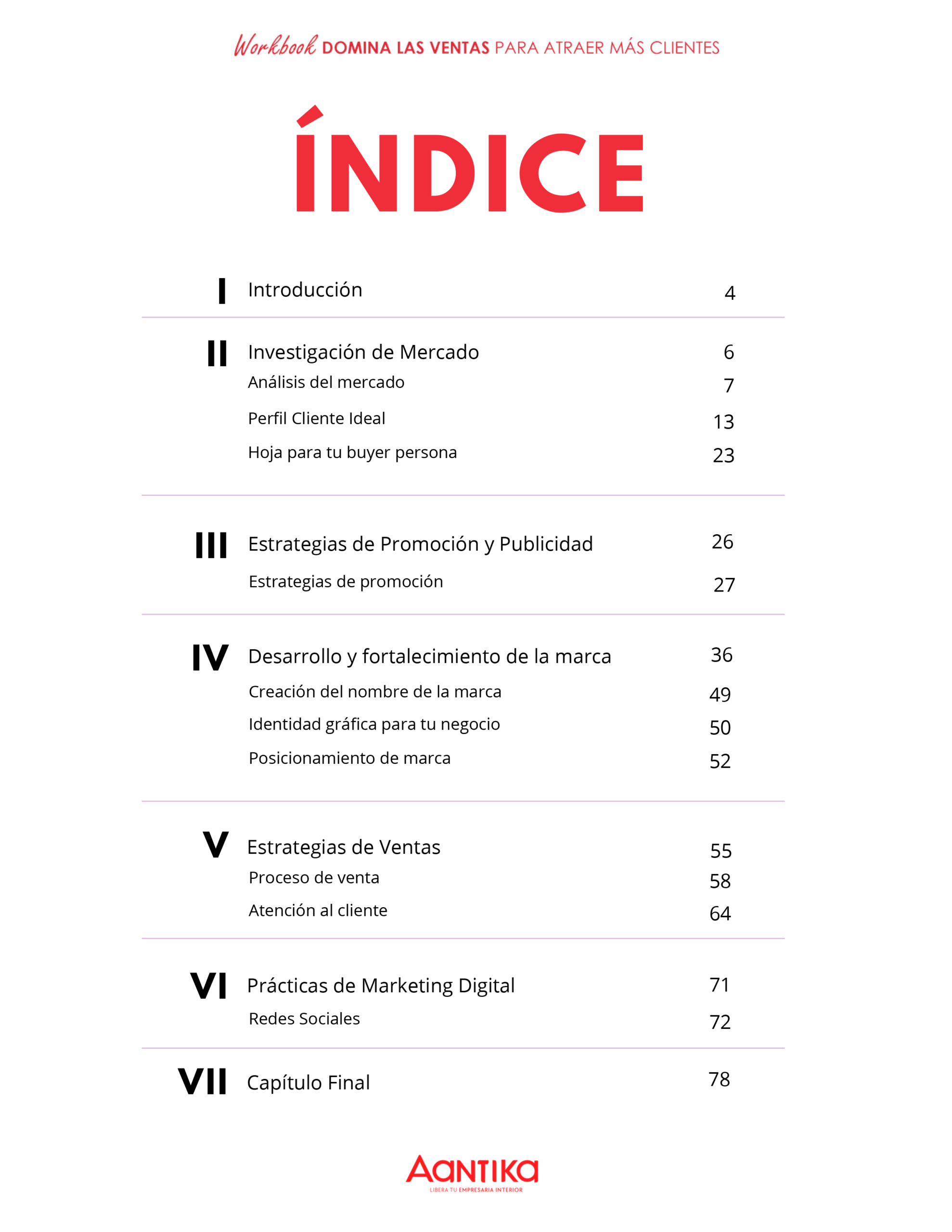 WorkBook "Domina las ventas para atraer a más clientes