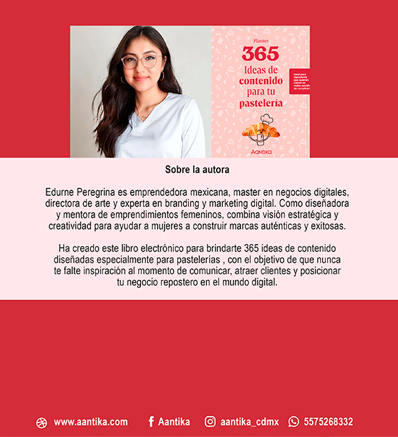 Planner “365 ideas de contenido para una pastelería”